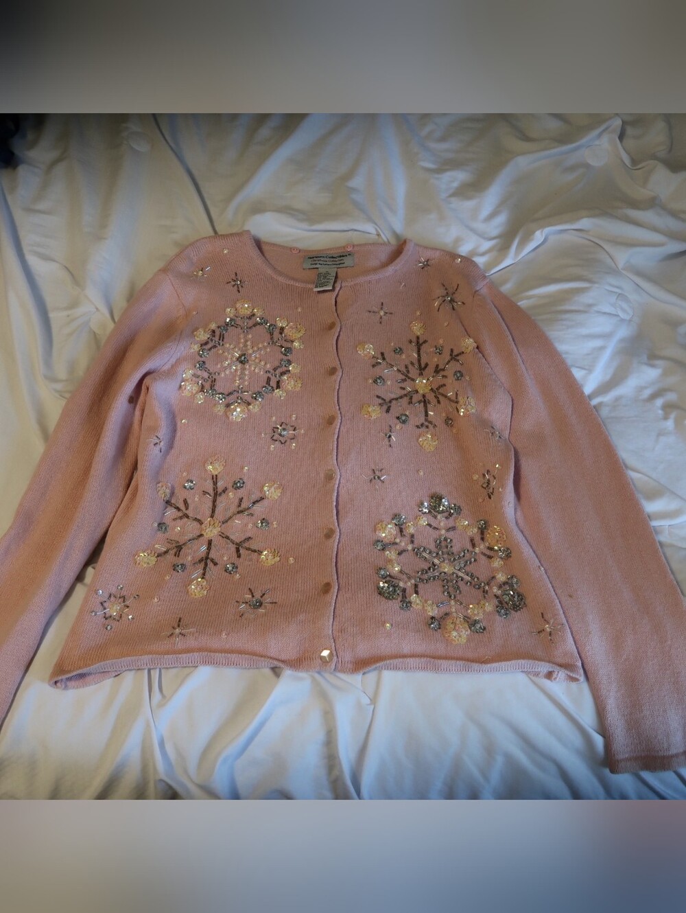 VTG HEIRLOOM COLLECTIBLES CHRISTMAS CARDIGAN